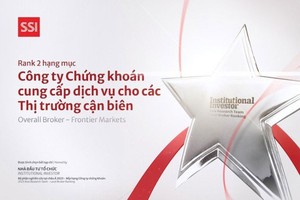 SSI là đại diện Việt Nam lần đầu và duy nhất vừa được Tạp chí Institutional Investor trao giải bộ phận nghiên cứu về thị trường cận biên
