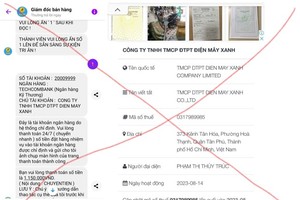 Điện Máy Xanh cho rằng, nhiều đối tượng giả mạo Công ty để lừa đảo.