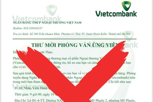 Vietcombank cảnh báo về việc một số đối tượng mạo danh để thực hiện hành vi có dấu hiệu lừa đảo