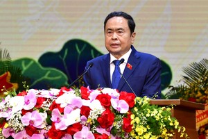 Ông Trần Thanh Mẫn, Ủy viên Bộ Chính trị, Chủ tịch Quốc hội phát biểu tại Lễ kỷ niệm 30 năm Kiểm toán Nhà nước