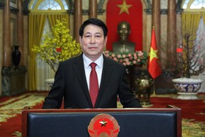 Chủ tịch nước Lương Cường: Việt Nam sẽ luôn tiến về phía trước, không gì có thể ngăn cản được khát vọng vươn mình và tương lai tươi sáng của Dân tộc ta - Ảnh VGP