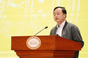 Ông Tô Huy Vũ, Chủ tịch Hội đồng thành viên Agribank phát biểu tại Hội nghị