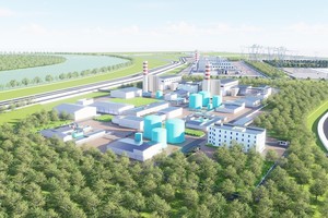 Phối cảnh nhà máy nhiệt điện LNG có quy mô lớn nhất Việt Nam. Ảnh: UBND TP Hải Phòng.