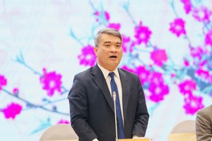 Thứ trưởng Bộ Tư pháp Nguyễn Thanh Tú tại cuộc họp báo. Ảnh: Đức Minh.