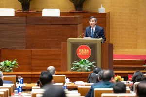 Đồng chí Đoàn Minh Huấn, Ủy viên Bộ Chính trị, Giám đốc Học viện Chính trị quốc gia Hồ Chí Minh. Ảnh: QH.