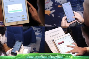 Nhà đầu tư bỏ phiếu trực tuyến tại ĐHCĐ thường niên 2026 của Gelex tổ chức sáng 1/4/2026. Ảnh: Dũng Minh