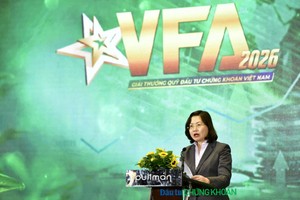 Chủ tịch Ủy ban Chứng khoán Nhà nước (UBCKNN) Vũ Thị Chân Phương phát biểu tại sự kiện. Ảnh: Dũng Minh