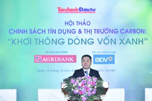 Phó Thống đốc Ngân hàng Nhà nước Việt Nam Nguyễn Ngọc Cảnh phát biểu tại Hội thảo. Ảnh: Dũng Minh