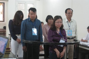 Các bị cáo tại tòa