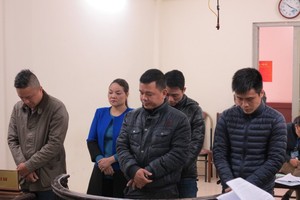 Các bị cáo tại tòa.