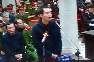 Bị cáo Lương Văn Hòa (ảnh chụp qua màn hình).