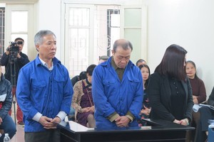 Các bị cáo tại tòa.