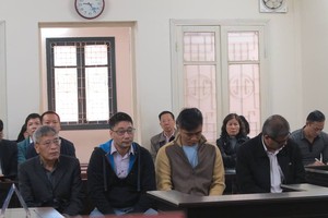 Các bị cáo tại phiên tòa mới đây.