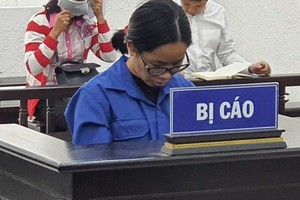 Bị cáo tại tòa.