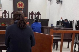 Bị cáo tại tòa.