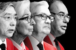 Các lãnh đạo ngân hàng trung ương: Haruhiko Kuroda, Christine Lagarde, Jerome Powell và Andrew Bailey
