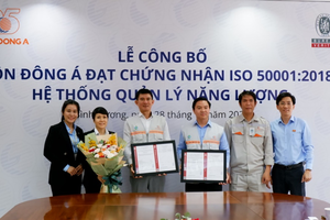 Tôn Đông Á (GDA) đạt chứng nhận ISO 50001:2018 - Hệ thống quản lý năng lượng theo tiêu chuẩn quốc tế