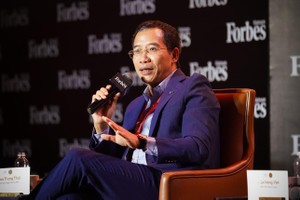 Ông Lưu Trung Thái – Chủ tịch HĐQT Ngân hàng MB chia sẻ tại sự kiện