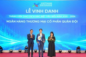 MB được VNX vinh danh là thành viên có nhiều đóng góp cho hoạt động của thị trường chứng khoán.
