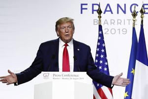 Tổng thống Mỹ Donald Trump tại Hội nghị thượng đỉnh Biarritz, Pháp. Ảnh: EPA-EFE