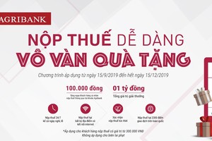 Tặng ngay 100.000 đồng cho 10.000 khách hàng thực hiện nộp thuế qua Agribank