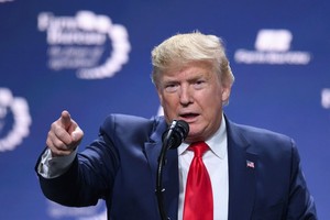 Tổng thống Mỹ Donald Trump tại Diễn đàn Kinh tế thế giới. Ảnh: Zuma Press