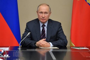 Tổng thống Nga Vladimir Putin gửi thông điệp đến người dân hôm 25/3. Ảnh: TASS.