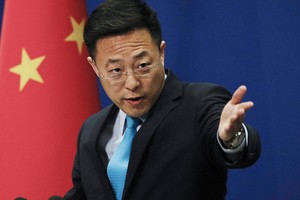 Phát ngôn viên Bộ Ngoại giao Trung Quốc Triệu Lập Kiên. Ảnh: AP.