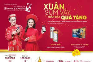 “Tết sum vầy, tràn đầy quà tặng cùng Agribank E – Mobile banking” 