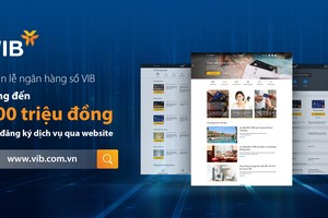 VIB tặng khách 300.000 đồng khi đăng ký bất cứ dịch vụ nào qua website