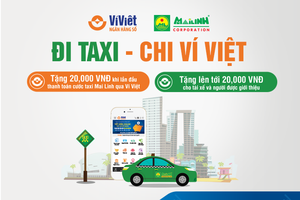 Ví Việt tặng thưởng khách hàng khi thanh toán cước Taxi Mai Linh qua mã QR