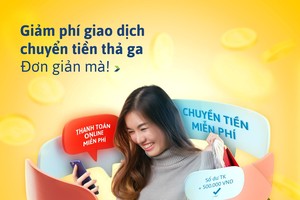 Phí dịch vụ chuyển tiền liên ngân hàng giảm 50%