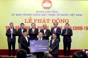 Ông Hàn Ngọc Vũ - Tổng giám đốc VIB tại Lễ phát động toàn dân phòng chống dịch Covid-19.