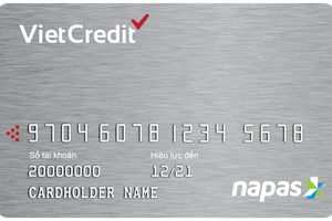 Mặt trước Thẻ Vay VietCredit
