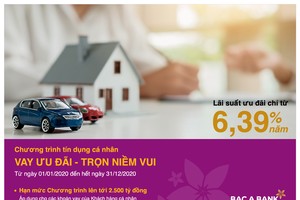 “Vay ưu đãi - trọn niềm vui” với BAC A BANK 