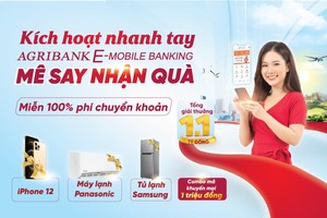 “Kích hoạt nhanh tay – Mê say nhận quà" cùng ứng dụng Agribank E-Mobile Banking