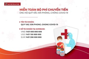 Agribank miễn phí chuyển tiền ủng hộ Quỹ vắc xin phòng, chống Covid-19