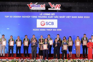 SCB: Top 50 doanh nghiệp tăng trưởng xuất sắc nhất Việt Nam