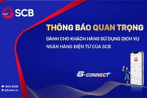 SCB thông báo chuyển đổi dữ liệu ngân hàng điện tử