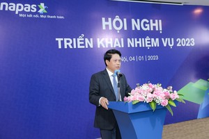 Phó Thống đốc Phạm Tiến Dũng phát biểu chỉ đạo tại Hội nghị triển khai nhiệm vụ 2023 của NAPAS