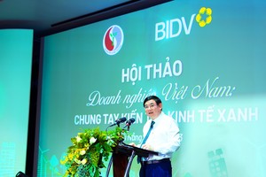 Ông Phan Đức Tú, Chủ tịch HĐQT BIDV khẳng định, tăng trưởng bền vững, tăng trưởng xanh là các mục tiêu chiến lược quan trọng hàng đầu trong hoạt động của BIDV 