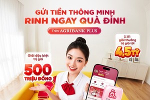 Agribank dành 4,5 tỷ đồng tặng khách hàng gửi tiền online