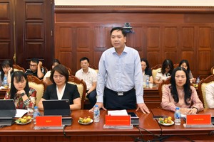 Ông Vương Văn Minh, Phó tổng giám đốc Ngân hàng Chính sách xã hội tại Họp báo