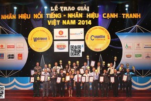 PJICO đoạt giải thưởng “TOP 20 Nhãn hiệu nổi tiếng - Nhãn hiệu cạnh tranh 2014”