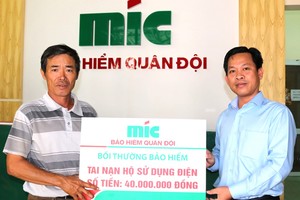 MIC Bình Thuận bồi thường 40 triệu đồng bảo hiểm tai nạn hộ sử dụng điện