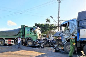 Hiện trường vụ tai nạn chiều ngày 12/8/2023 (Ảnh: Bảo hiểm BSH)