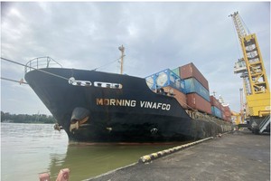 Tàu Morning Vinafaco đã được bắt vào khoảng 5 giờ chiều 28/6 trong khi đang chở đầy hàng