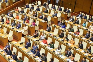 Kỳ họp thứ ba Quốc hội khoá XV khai mạc sáng 23/5/2022 (Ảnh: quochoi.vn)