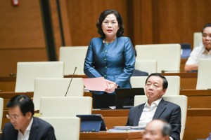 Thống đốc Nguyễn Thị Hồng giải thích lý do kiểm soát chặt tín dụng bất động sản là vì mục tiêu kiểm soát lạm phát và giữ an toàn hệ thống ngân hàng. 