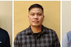 Từ trái sang: Nguyễn Quang Dũng, Nguyễn Phước Hải và Đinh Tiến Sơn (Ảnh: CAHN cung cấp)